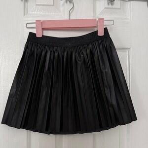Crewcuts Shiny Black Pleated Skirt